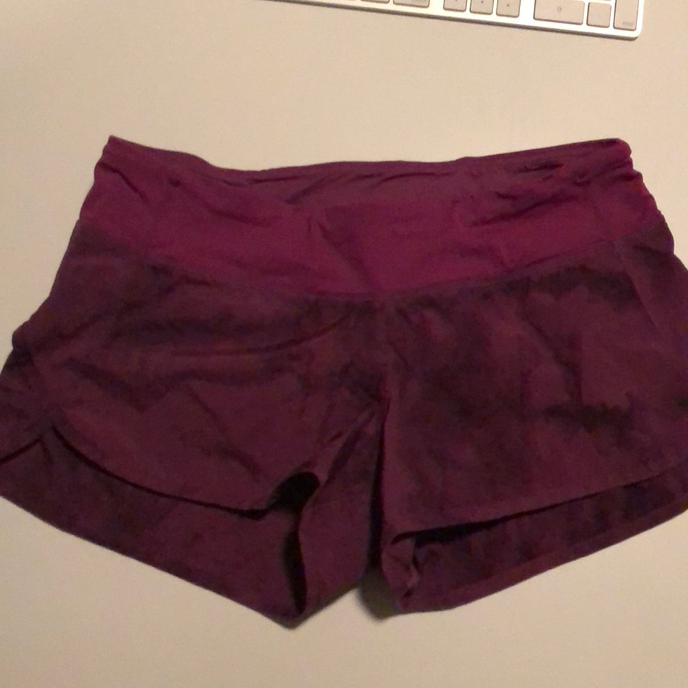 Purple Tie Dye Lululemon Speed Shorts